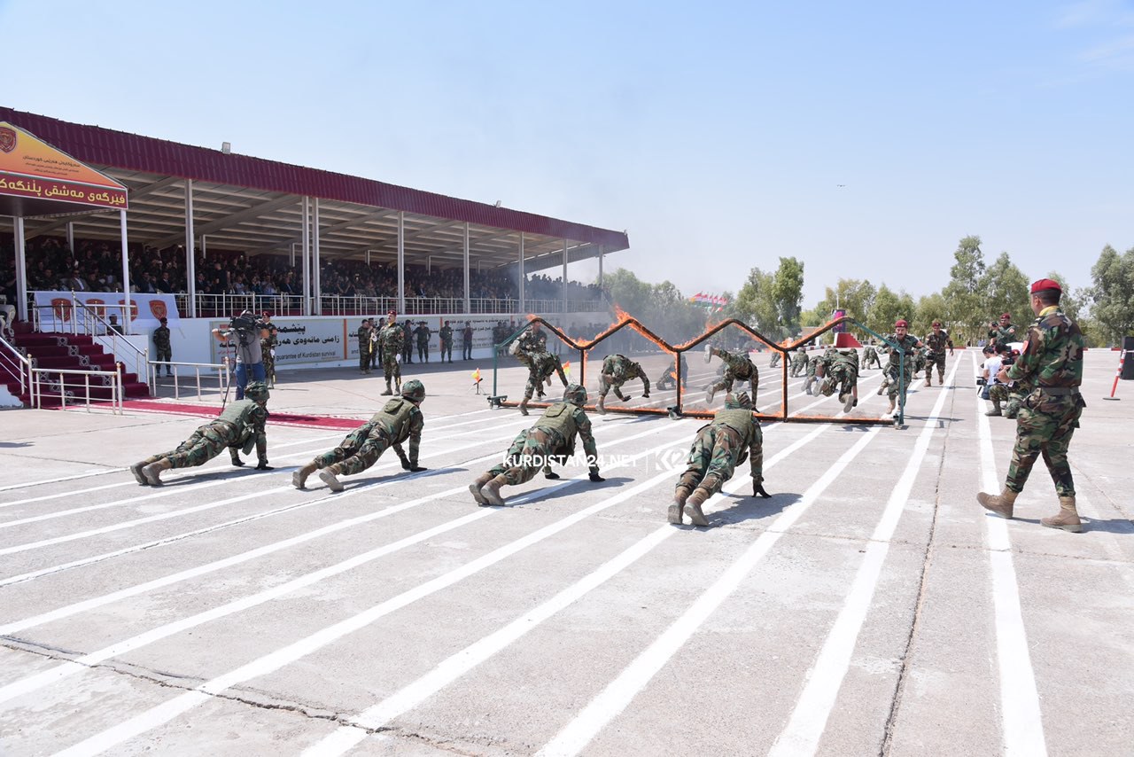 A total of 457 Kurdish Peshmerga fighters completed months of military training which US-led coalition advisers supervised, Aug. 27, 2019. (Photo: Kurdistan 24)